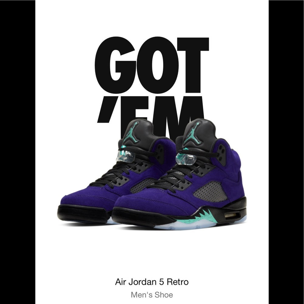 Jordan 5s Purple Grape